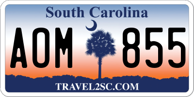 SC license plate AOM855