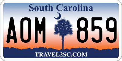 SC license plate AOM859