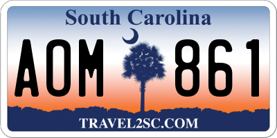 SC license plate AOM861