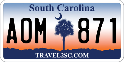 SC license plate AOM871