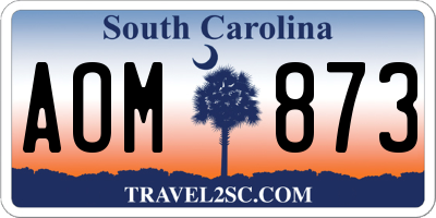 SC license plate AOM873