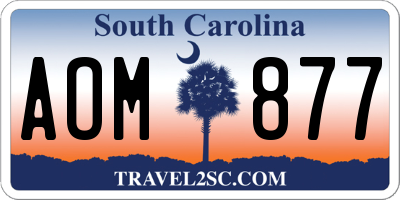 SC license plate AOM877