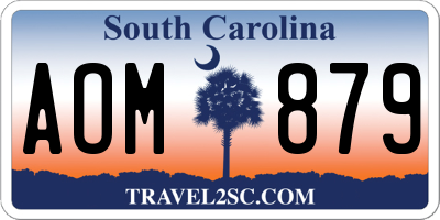 SC license plate AOM879