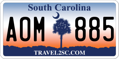 SC license plate AOM885