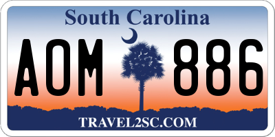 SC license plate AOM886