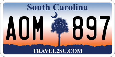 SC license plate AOM897