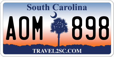SC license plate AOM898