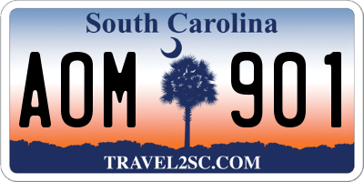 SC license plate AOM901