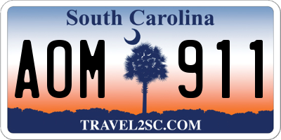 SC license plate AOM911