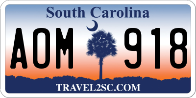 SC license plate AOM918
