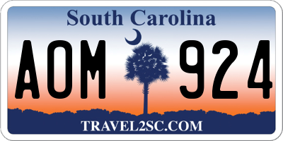 SC license plate AOM924