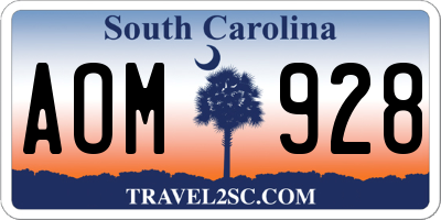 SC license plate AOM928