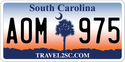 SC license plate AOM975