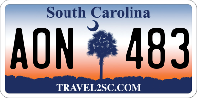 SC license plate AON483