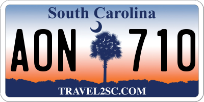 SC license plate AON710
