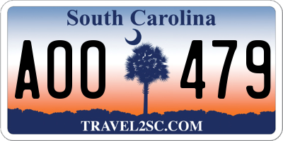SC license plate AOO479