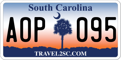 SC license plate AOP095