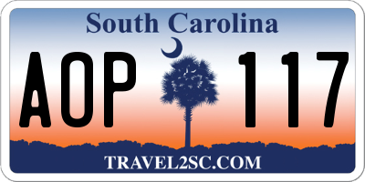SC license plate AOP117