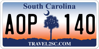 SC license plate AOP140