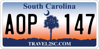 SC license plate AOP147