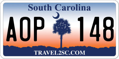 SC license plate AOP148