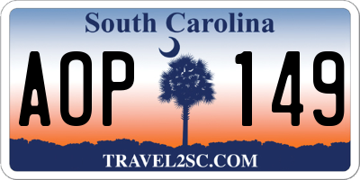 SC license plate AOP149