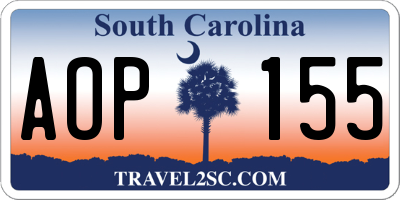 SC license plate AOP155