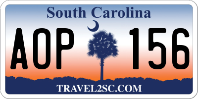 SC license plate AOP156