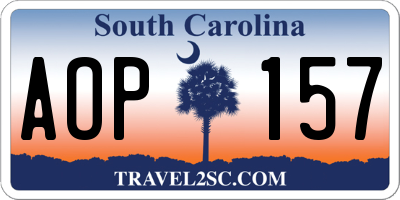 SC license plate AOP157