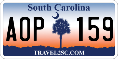 SC license plate AOP159