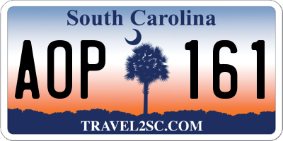 SC license plate AOP161