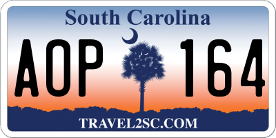SC license plate AOP164