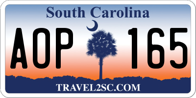 SC license plate AOP165