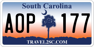 SC license plate AOP177