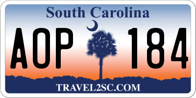 SC license plate AOP184