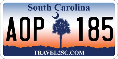 SC license plate AOP185