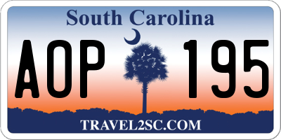 SC license plate AOP195