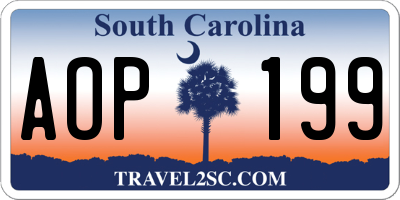 SC license plate AOP199