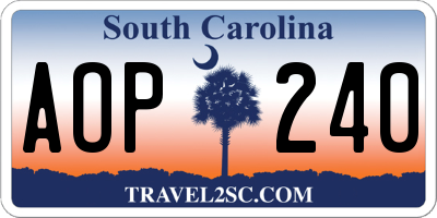 SC license plate AOP240