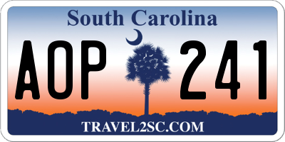 SC license plate AOP241