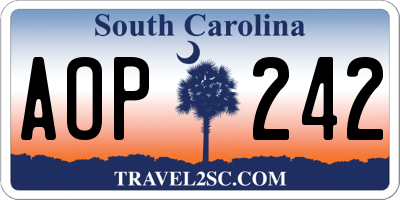 SC license plate AOP242