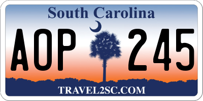 SC license plate AOP245
