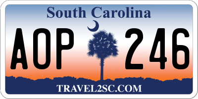 SC license plate AOP246