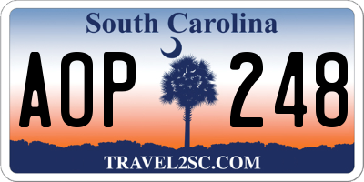 SC license plate AOP248