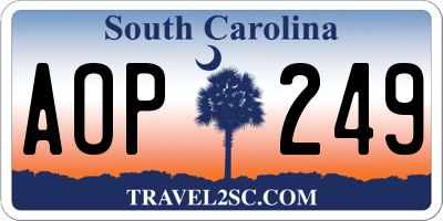 SC license plate AOP249