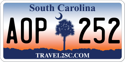 SC license plate AOP252