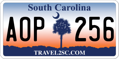 SC license plate AOP256