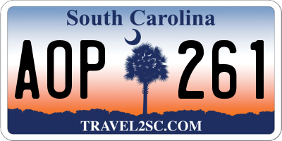 SC license plate AOP261