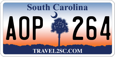 SC license plate AOP264