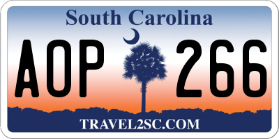 SC license plate AOP266